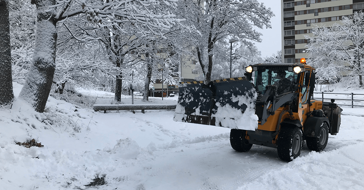 Snöröjning i Trångsund