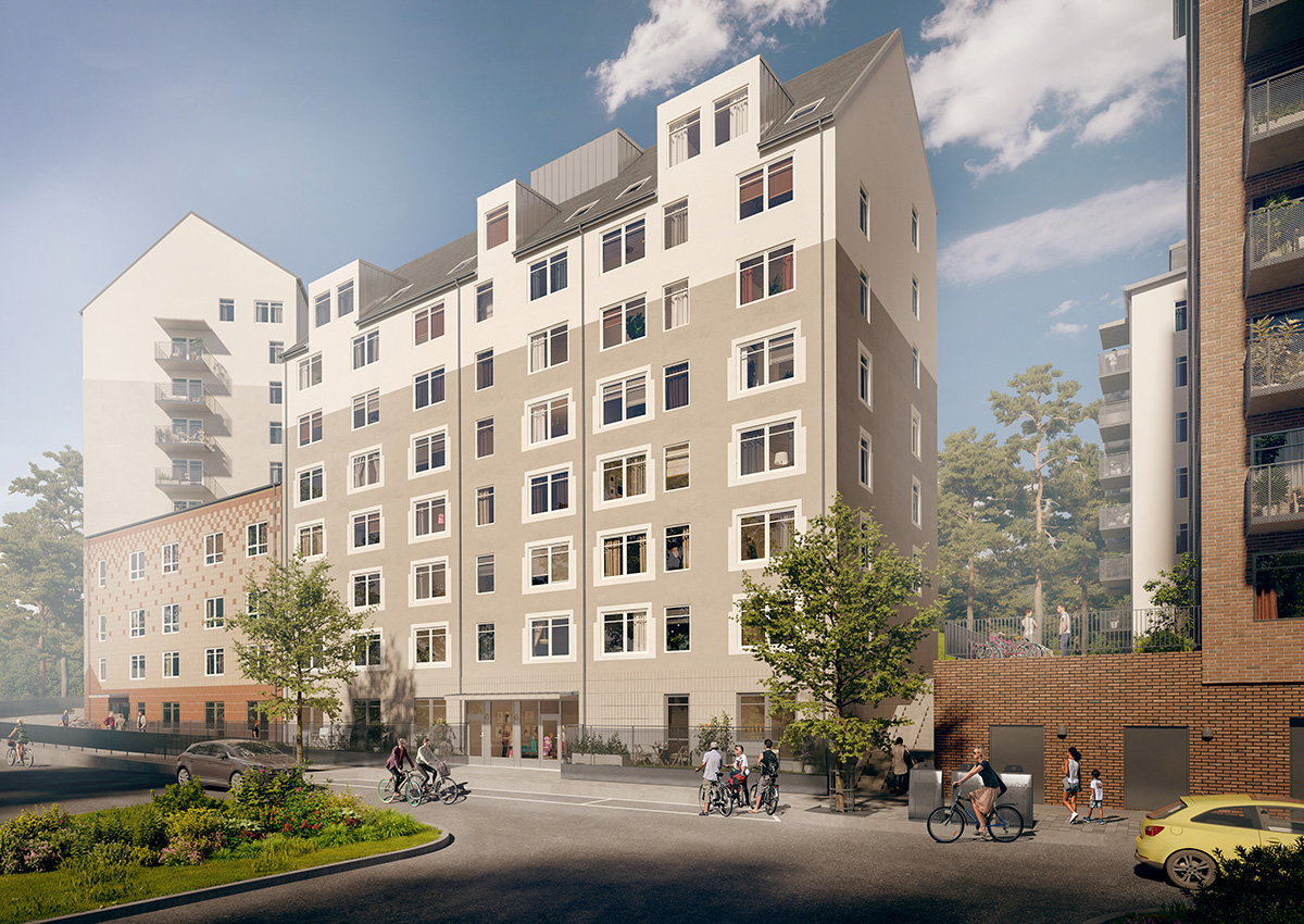 Visualisering av delar av byggnaderna