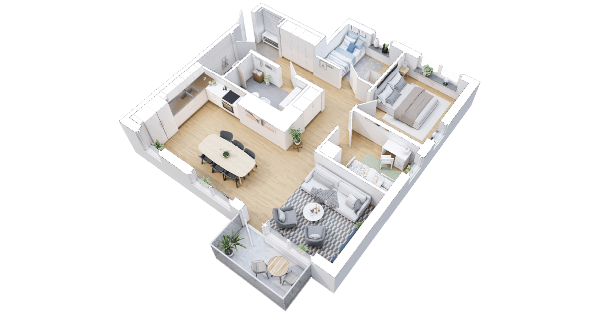 Planlösningar 3D 1200X627 Fyra