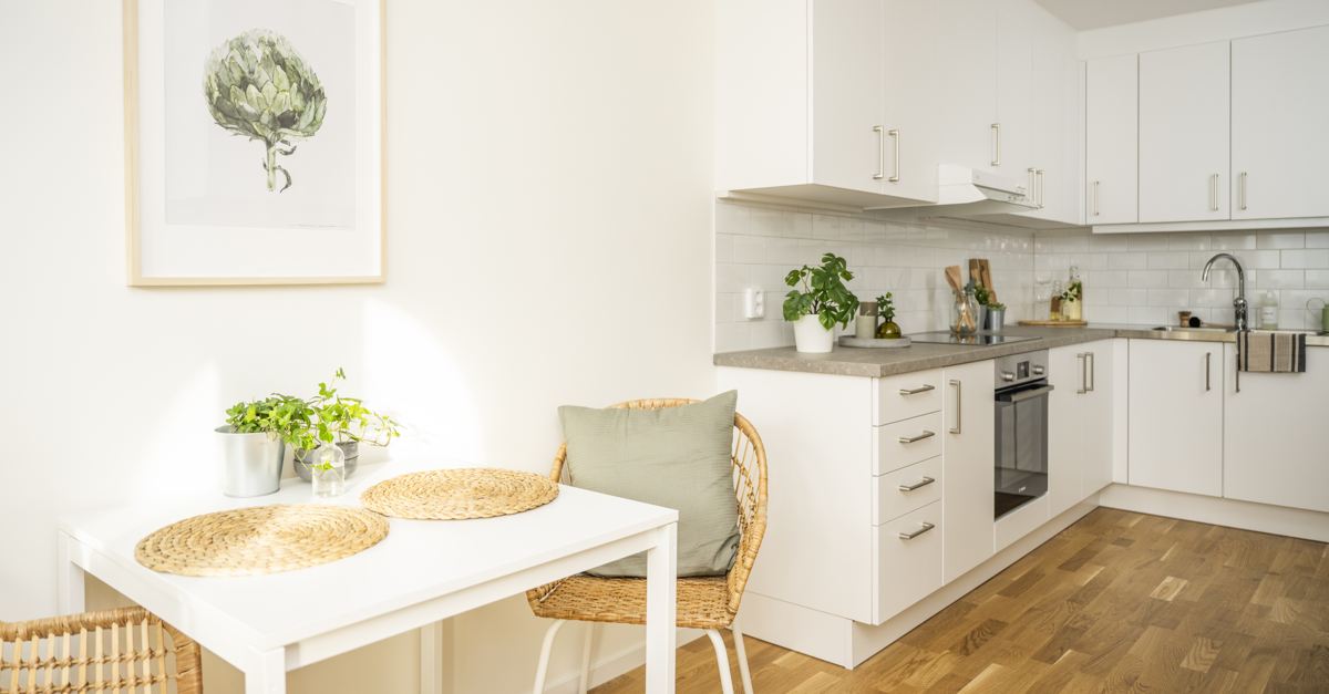 Renoverat kök i vår visningslägenhet