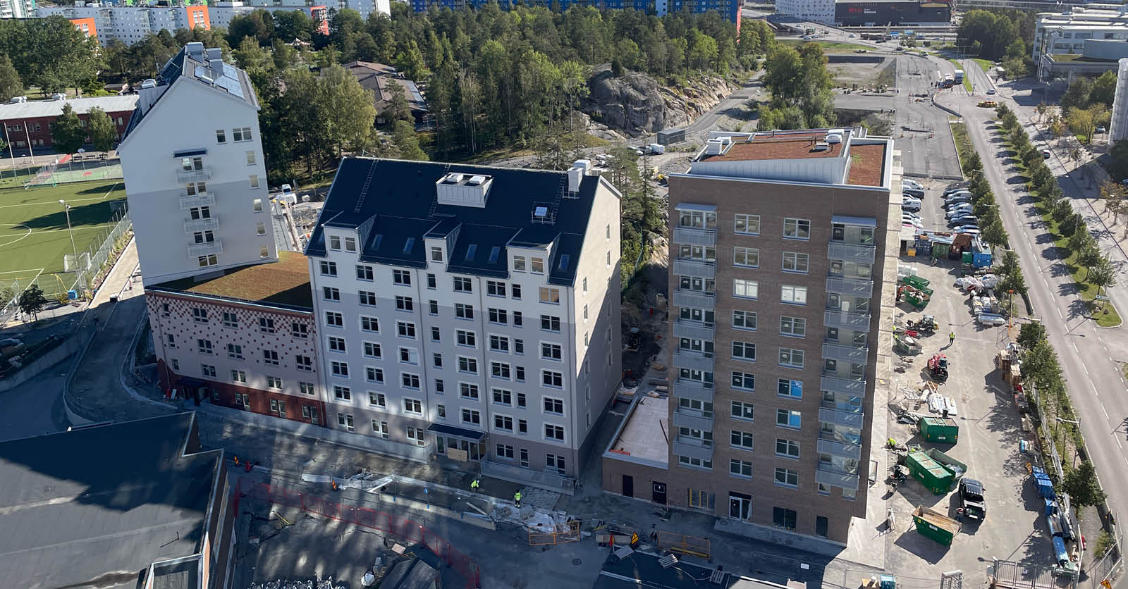 fastigheten Studenten efter ställningen tagits ner