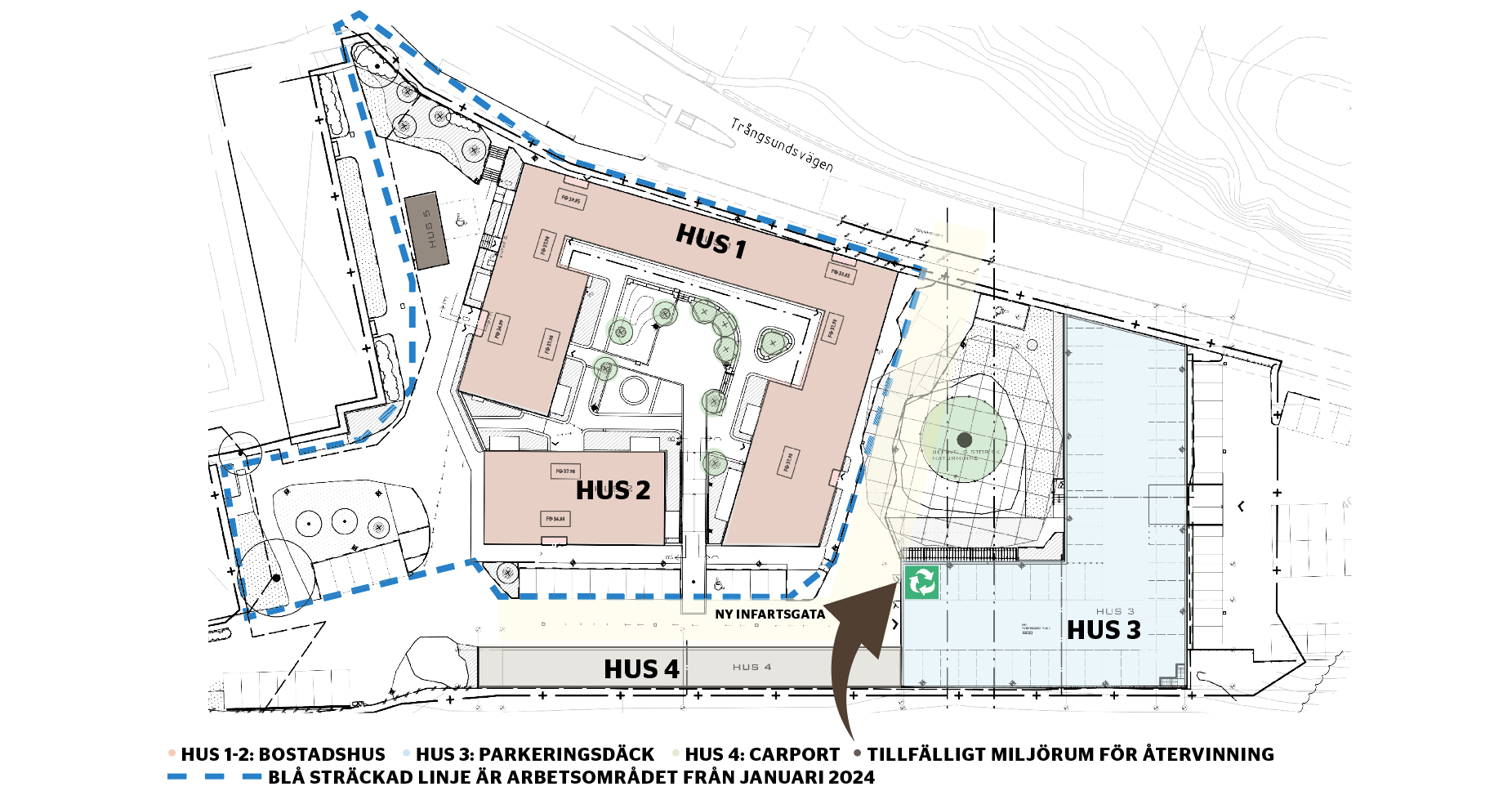 Karta byggområde