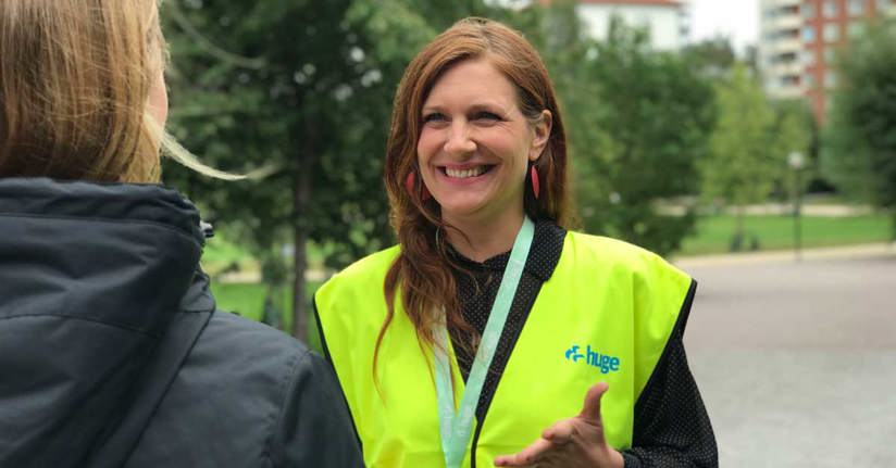 Eva-Lena möter kund