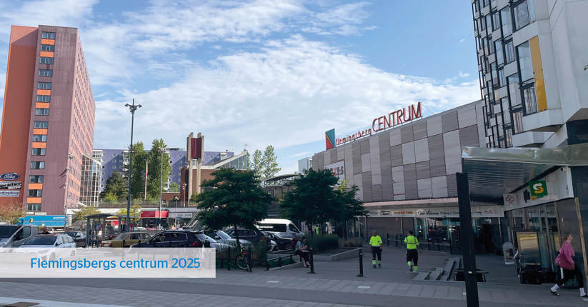 Flemingsberg centrum idag, 2025.